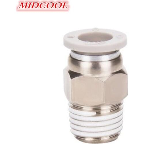 Air Pipe Connector PC Pneumatic Connector Metric Thread PC4/6/8/12 M6/M8/M10/M12/M14/M16