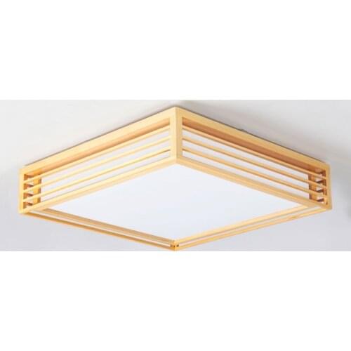 Modern square wood art Ceiling Lights Simple rural indoor living room length35cm LED lamp for bar&corridor&porch&stairs AOMJ006