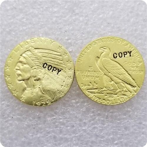 USA 1929 $5 Indian Head Quarter Eagle Gold Coin COPY COIN