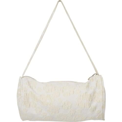 Torebki Damskie New Fashion Yarn-dyed Jacquard Underarm Bag Womens Cylindrical Bag Concave Shape Shoulder Bag