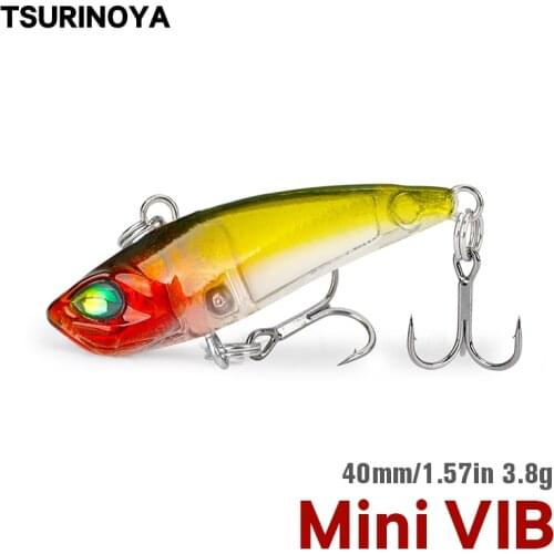 TSURINOYA Fishing Lure DW28 40mm 3.8g Sinking VIB Artificial Hard Bait Full Swimming Layer Vibration Fishing Wobblers Pesca