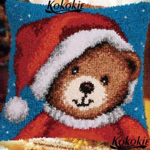 Cross-stitch Needlework diy 3d cushion blanket latch hook rug Christmas pillow kits embroidery thread Patchwork Pillowcase