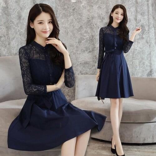 Women party elegant lace midi modis korean office casual vestidos elegantes vestido de renda robe hiver femm