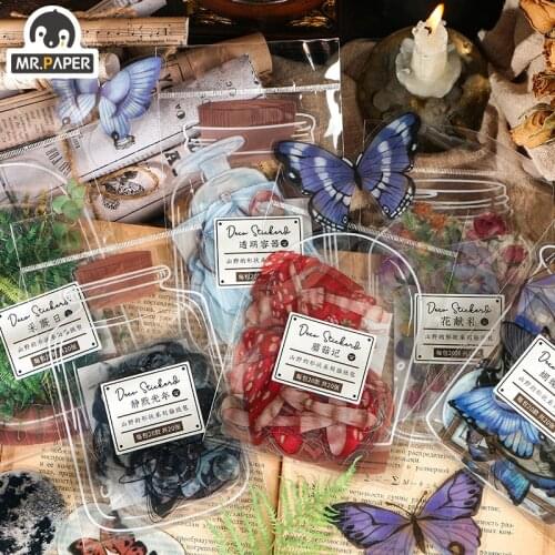 Mr.paper 6 Styles 20 Pcs Periodical Journal Ins Washi Stickers Book for Kids Gift DIY Scrapbooking Decals Diary Ablum Stationery