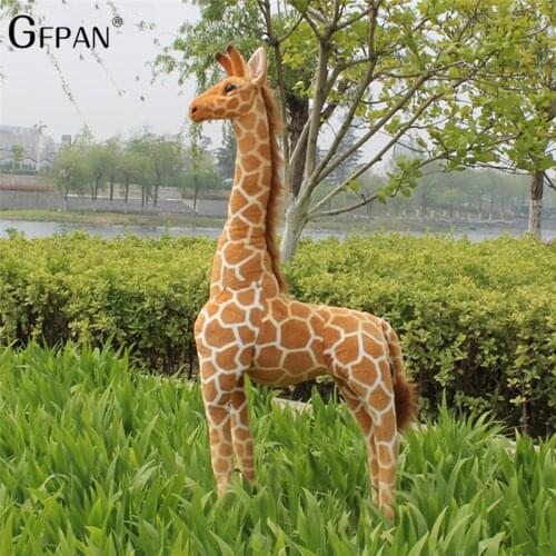 1pc 60/120cm Simulation Giraffe Toys Super Lovely Stuffed Animal Dolls Realistic Giraffe Magic Birthday Gift Toys For Children