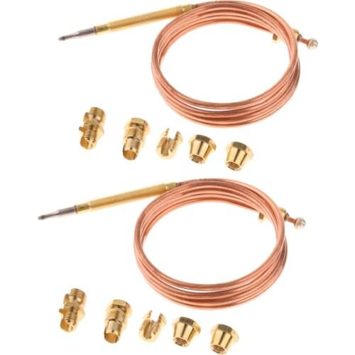 2 pcs Replacement Thermocouple Set for Gas Furnaces, Boilers and Water Heaters, 35-Inch