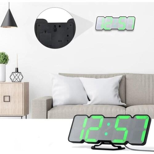 3D LEDS Digital Wall Clock Modern Design Digital Table Clock Alarm Clock Night Light Home Living Room Decoration Ornaments