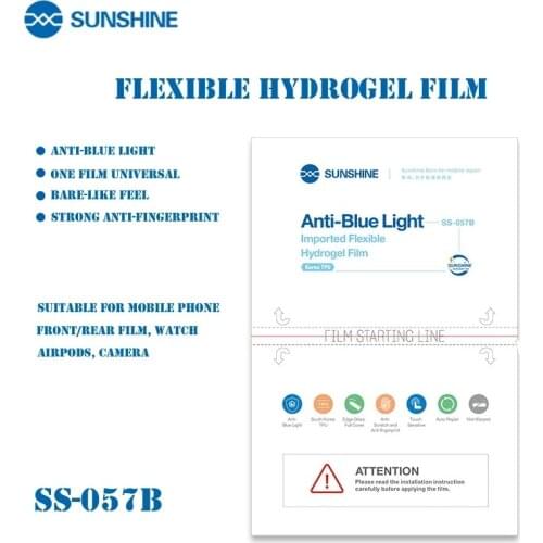 50pcs SUNSHINE SS-057B Anti-blue Light Imported Hydrogel Film Screen Protector For SS-890C High Quality Cutting Machine Film