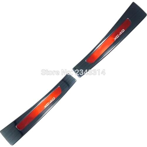 For 2017 2019 2020 Volvo XC40 XC 40 Stainless Steel Rear Bumper Protector Sill Trim Tail Trunk Guard Pedal Car Styling Accessory