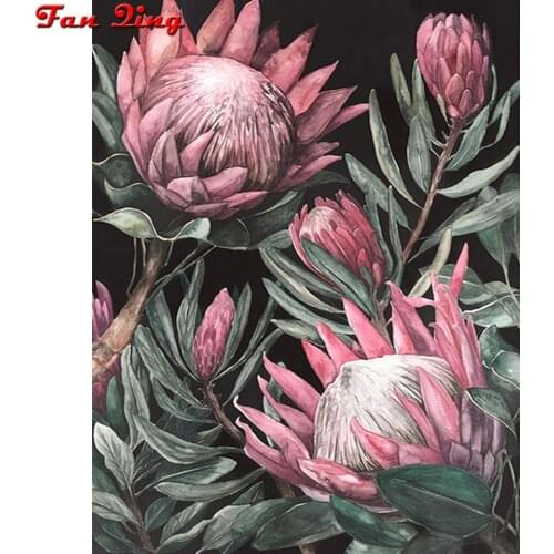 Diamond embroidery Flowers Picture diamond mosaic Cross Stitch full square Diy diamond painting Nordic decoration