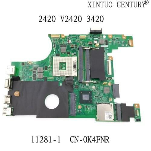CN-0K4FNR 0K4FNR K4FNR 11281-1 JOUTNDLN For Dell Vostro 2420 V2420 3420 Laptop motherboard SLJ8E Test work