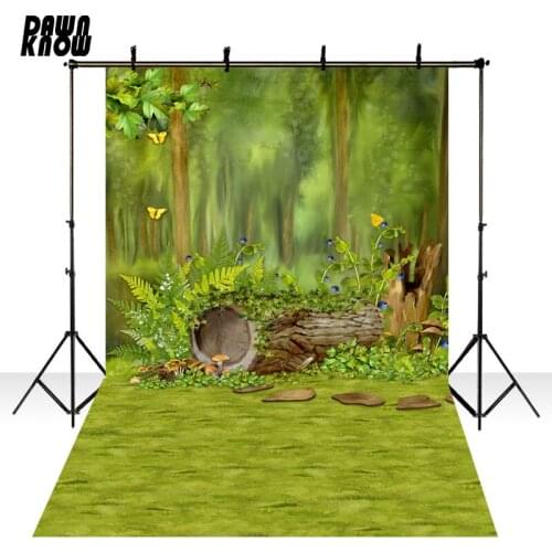 DAWNKNOW Tree Forest Vinyl Photography Backdrops Baby Photocall Fairy Tale Photo Background For Wedding Photo Studio lv1255