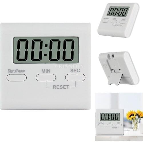 DHL 200PCS Home Kitchen Cooking Count Down Digital Timer Alarm Large LCD Display HOT (Color: White)