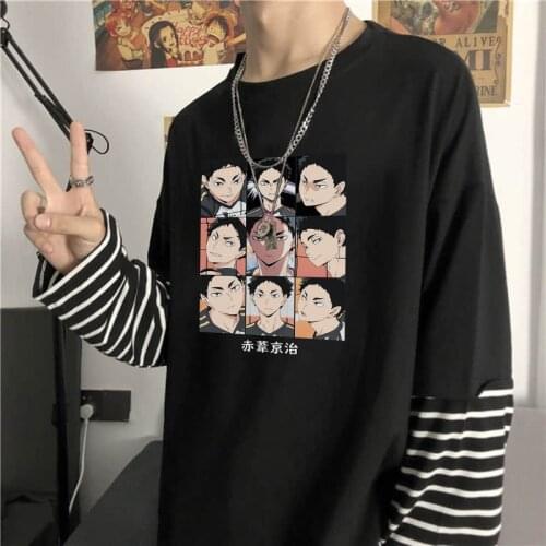 HUANHUSHENG Mens Striped T-shirts