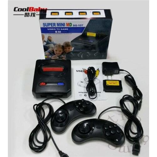 DHL 5pcs/lot CAN use game card mini 16 bit MD16 SG-107 AV out family games TV video game console free 16 BIT 167 sega games