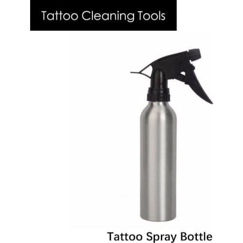 Tattoo Cleaning Tools 1pcs Silver Aluminum Alloy Tattoo Spray Bottle 250ml For Tattoo Supply Permanent Makeup