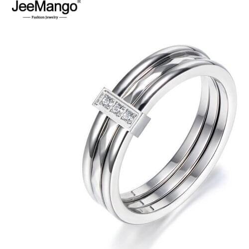 JeeMango Women's Silver Rings