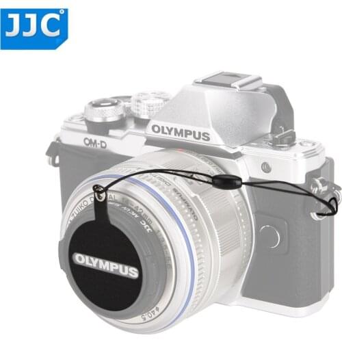 JJC Genuine Leather Lens Cap Keeper Holder for Olympus LC-37B/LC-40.5/ LC-46 Lens Caps