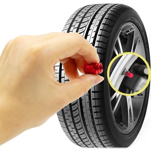 4Pcs Car Bicycle Motorcycle Wheel Tyre Tire Air Aluminum Alloy Valve Caps Stem Cover Hexagonal Tyre Wheel Ventil Valve Caps