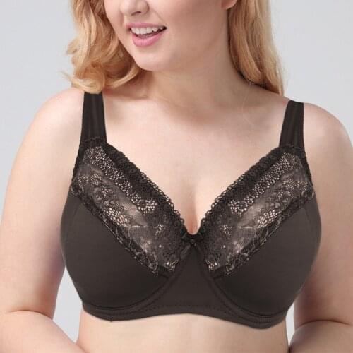 Lace Bras Bralette Underwired Light Padded Brassiere Big Sizes Sexy Lingerie Relaxed Ladies Womens Underwear D DD E F G Cup