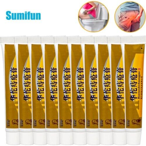 10pcs Hemorrhoid Ointment Powerful Internal Hemorrhoids Piles External Anal Fissure Treatment Chinese Herbal Cream With 3 Tubes