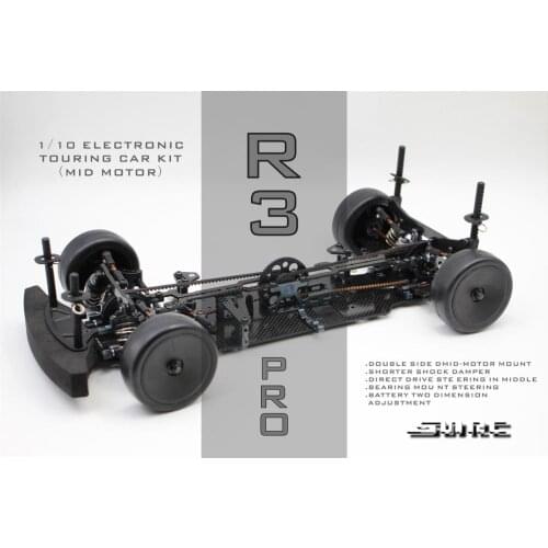 SNRC 120023 R3-PRO 1 / 10 1:0 RC CAR RC MODEL standard carbon fiber center electric house frame 4WD