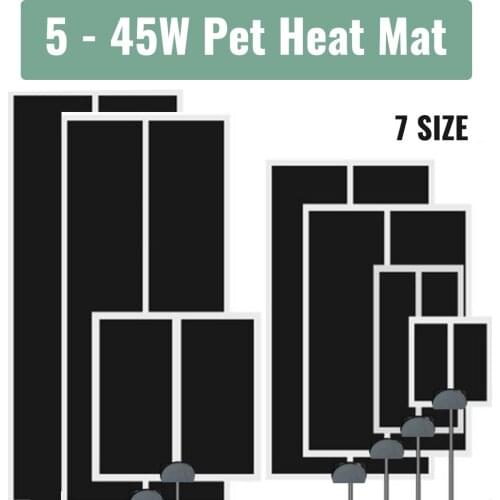 5-45W Heat Mat Reptile Brooder Incubator Pet Heating Pad Adjustable Temperature Controller Mat EU Plug Reptile Supplies