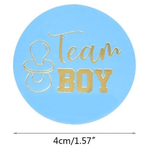 24Pcs Gender Reveal Stickers Team Boy Team Girl Labels Creative Decoration for Party Invitations Voting Games Baby Shower