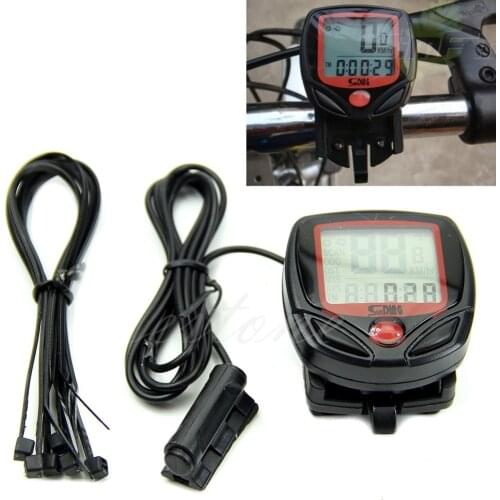 New Waterproof Digital LCD Computer Cycle Bicycle Bike Speedometer Odometer Whosale&Dropship