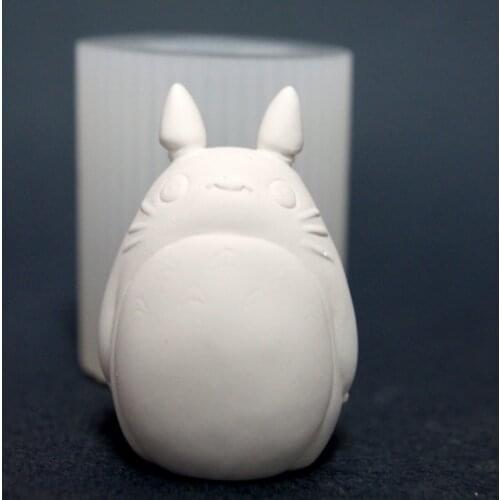 Silicone Candle Molds Totoro Candle Soap Moulds Fondant Mold Polymer Clay Jewelry Mold Rubber for Cake Decorations PRZY 001