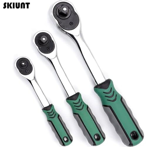 SKIUNT Ratchet Socket Wrench 1/4“ 3/8” 1/2“ Square Hex Adjustable Spanner Torque Wrench Multitools Automobile Repair Hand Tools