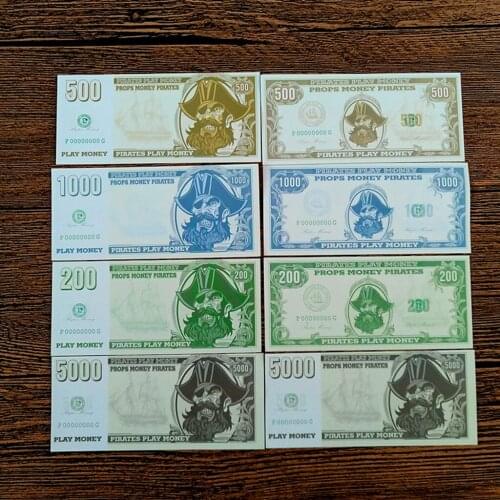 100pcs Pirate Replacement Paper Play Money Commemorative Money Props