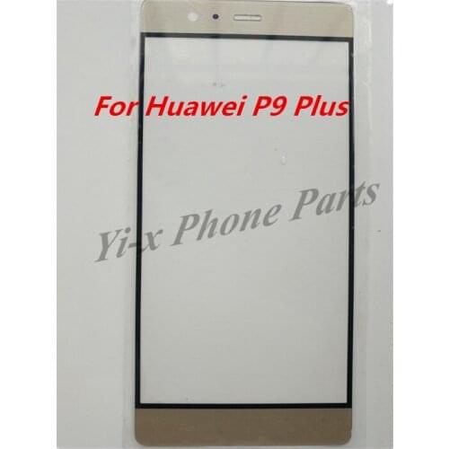 Wholesale Price 50pcs/Lot For Huawei P9 Plus Black/White/Gold Touch Screen Glass Lens Front Outer Glass Lens Replacement Parts