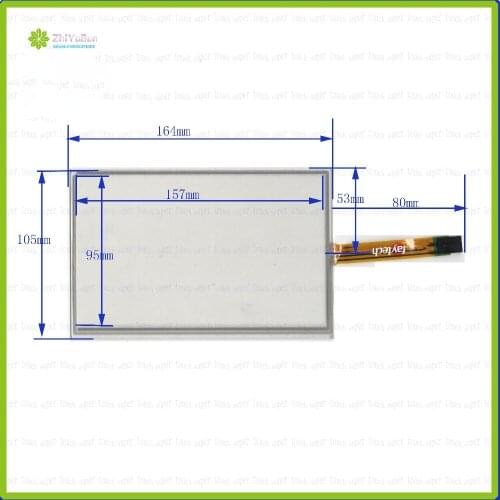ZhiYuSun FT6632 7inch 4 lins Touch Screen For GPS CAR 164mm*105mm for GPS car DVD Touch sensor glass