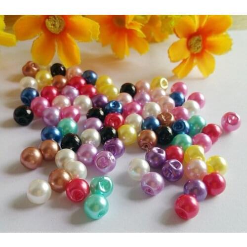 100pcs/lot 8mm Mixed 12 color imitation pearl buttons for sewing handmade loose buttons Sewing accessories decorative buttons