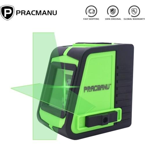 Pracmanu 2 Lines Green Laser Level Professional Vertical Cross Laser Level with Tripod лазерный уровень