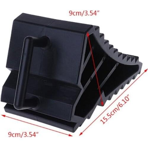 2 Pcs Antislip Vehicle Car Wheel Tire Chock Stop Block Black