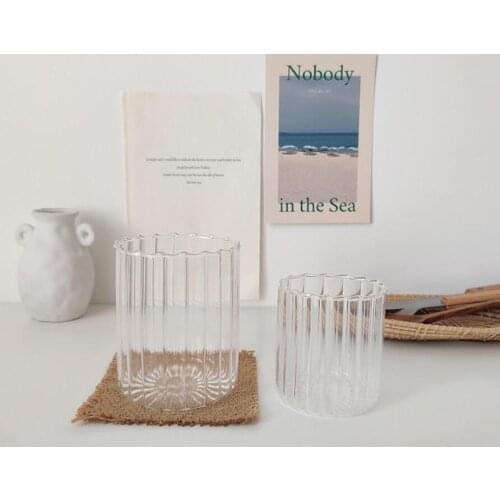 250 400ml Nordic Transparent Ins Coffee Mug Whiskey Glass Water Milk Cold Drink Wine Glasses Drinkware Tea Cup Yogurt Container