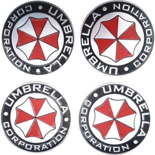 3D Aluminum Umbrella Corporation Car Sticker for Citroen Peugeot 206 207 208 301 307 308 407 2008 3008 4008