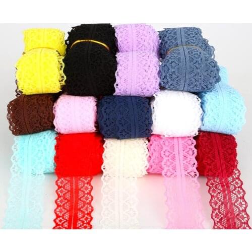 5Yards/lot 28mm Lace Ribbon Bilateral Handicrafts Embroidered Net Lace Trim Ribbon Wedding/Christmas/Bow DIY Sewing Accessories