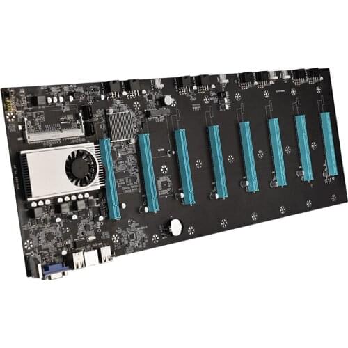 BTC-S37 Mining Motherboard CPU Set 8 Miner Video Card Slot Memory Adapter Integrated VGA Interface Low Power Consumption