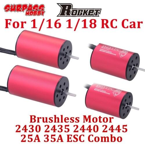 Surpass Hobby 2430 2435 2440 2445 Brushless Motor 25A ESC 35A for 1/14 1/16 1/18 RC Cars Drift 370 280 290 Wltoys A959 Truck ZD