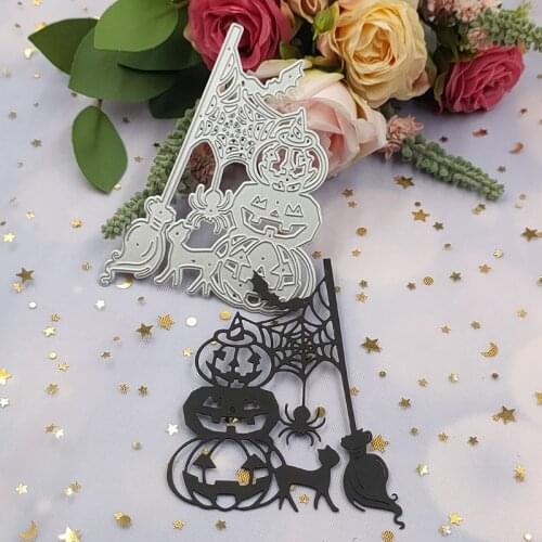 C90C Halloween Pumpkin Metal Cutting Dies Stencil DIY Scrapbooking Album Paper Card Template Mold Embossing Decoration