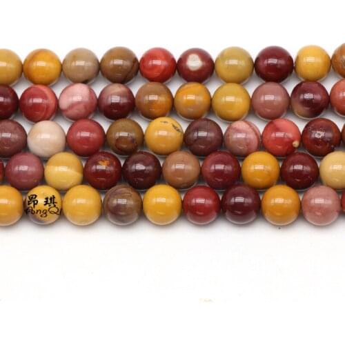 Factory price Natural Stone Mookaite Round Beads 16" Strand 4 6 8 10 12MM Pick Size For Jewelry Making Bracelet Necklace