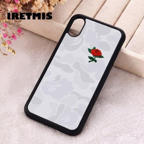 Iretmis 5 5S SE 2020 phone cover cases for iphone 6 6S 7 8 Plus X Xs Max XR 11 12 MINI Pro Soft Silicone TPU Rose Grey Camo