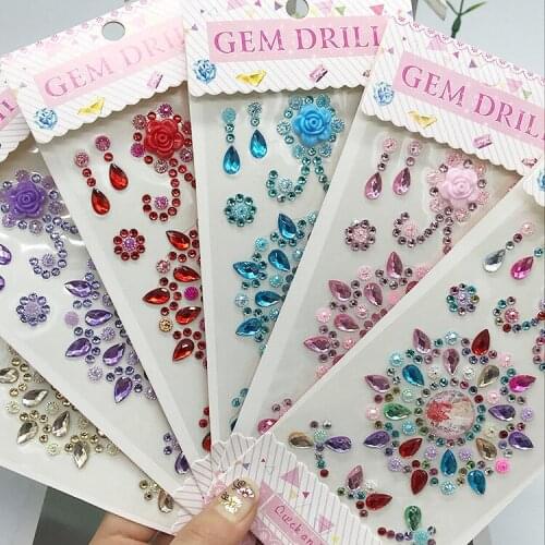 Kindergarten baby DIY handmade creative decoration sticker paper children diamond crystal acrylic three-dimensional sticker
