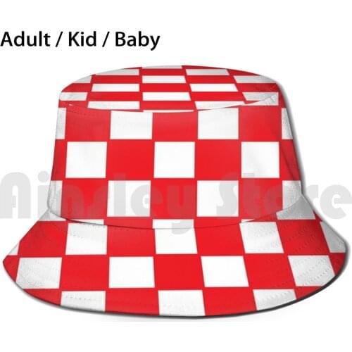 Croatian Football Shirt Euro club Sun Hat Croatia Hrvatska Red Chess Board Football Soccer