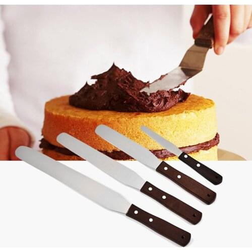 Cake Decoration Tools New 4/6/8/10 inch Stainless Steel Cake Spatula Butter Cream Icing Frosting Knife Smoother Kitchen Pastry