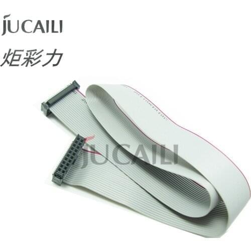 Jucaili 2pcs inkjet printer data cable 34 pins konica 512 printhead cable for allwin human flora inkjet printer