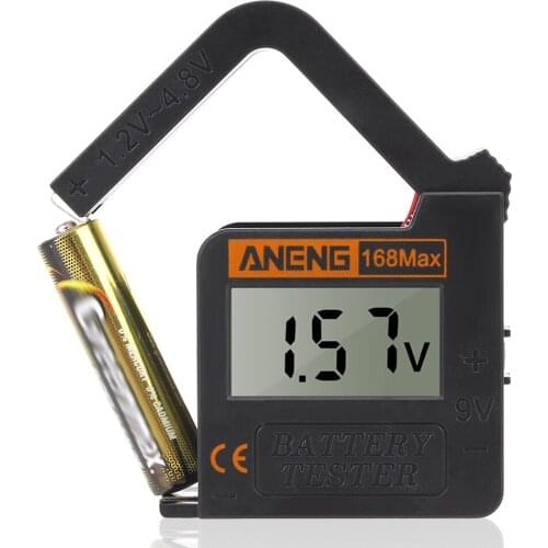 AAA AA Button Cell Checkered load analyzer Digital Lithium Battery Capacity Tester 168Max Universal Test Display Check